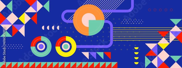 Fototapeta Geometric Mid Century Abstract Vector Pattern