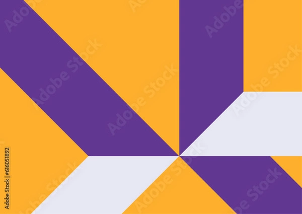 Fototapeta Vector colorful minimal background with primitive shapes elements