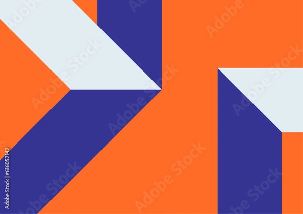 Fototapeta Vector colorful minimal background with primitive shapes elements