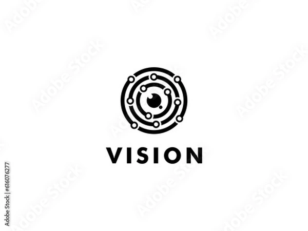Fototapeta Vision Tech Logo vector template