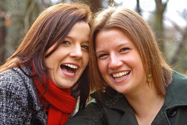 Obraz Sisters laughing