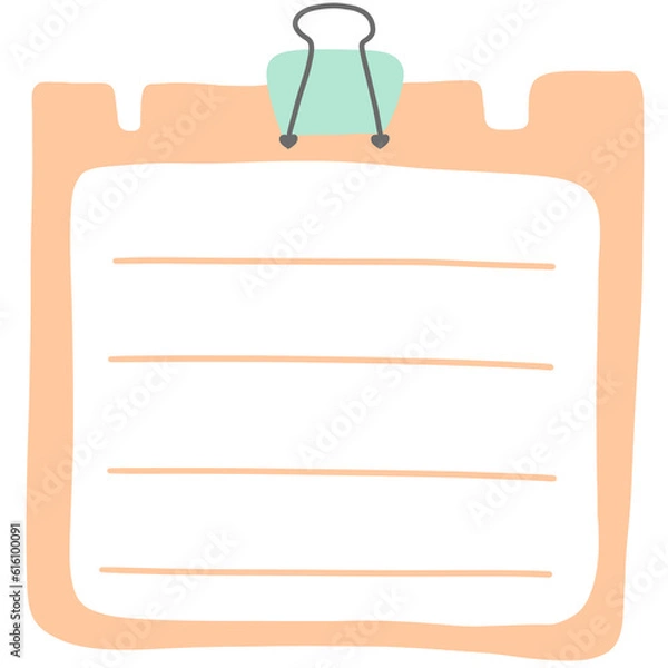 Fototapeta Orange Notepad 1