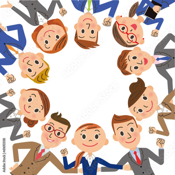 Obraz サラリーマン団結