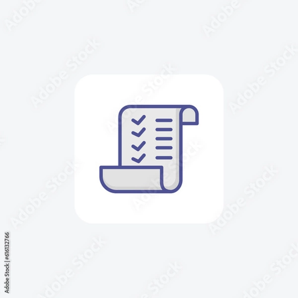 Fototapeta A Sleek Flat Style Task Sheets icon 

