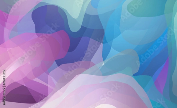 Obraz wavy liquid fluid abstract background with blue and purple color