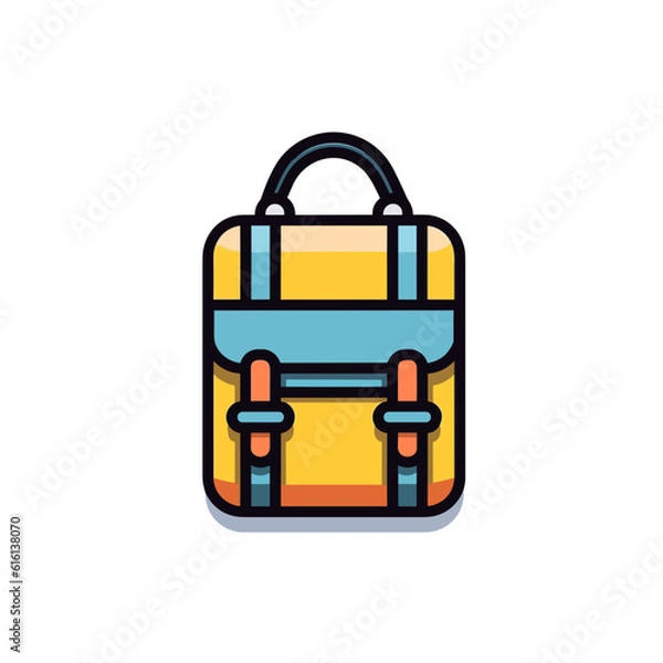 Obraz Backpack Design Illustration. Simplistic Linear Design.