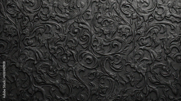 Obraz A gothic blackboard texture with intense scratches that create a dark and mysterious effect. The scratches have subtle patterns or textures AI Generative