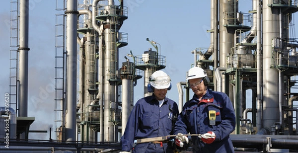 Fototapeta engineer inside oil and gas industry