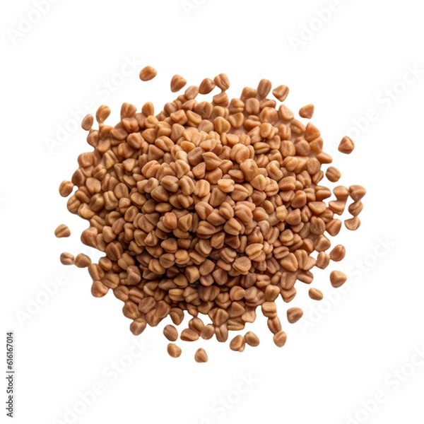 Fototapeta Buckwheat grains isolated on white background