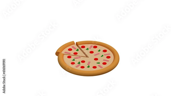Obraz 3D Pizza