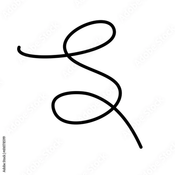 Fototapeta Squiggly Line Element Decoration