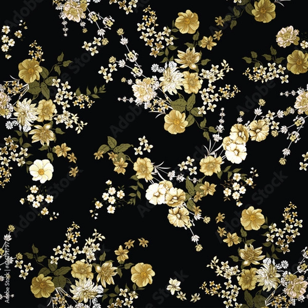 Obraz allover floral design patter  ethnic pattern geomatrical pattern 