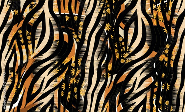 Obraz allover floral design patter  ethnic pattern geomatrical pattern 