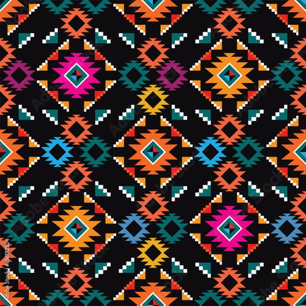 Obraz allover floral design patter  ethnic pattern geomatrical pattern 
