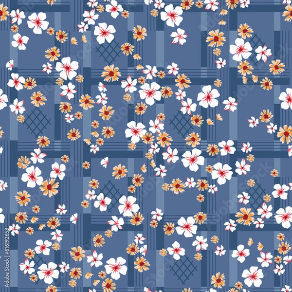 Obraz allover floral design patter  ethnic pattern geomatrical pattern 