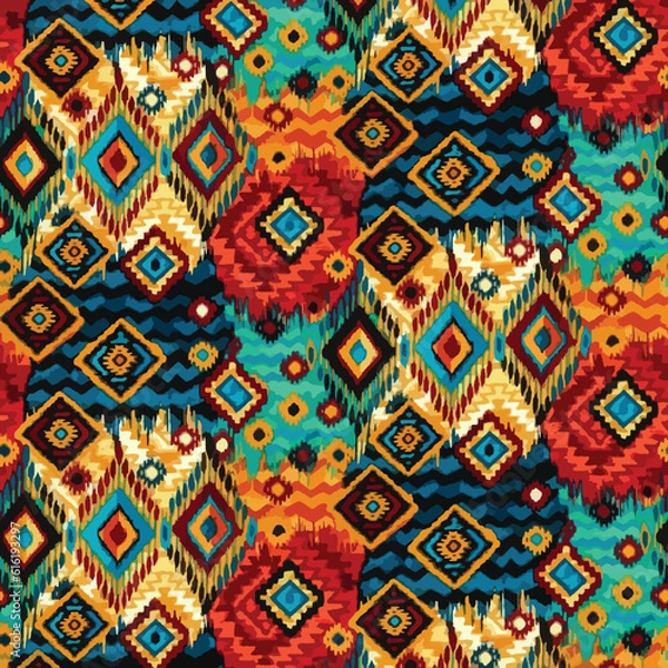 Obraz allover floral design patter  ethnic pattern geomatrical pattern 