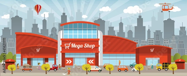 Fototapeta Shopping in the city