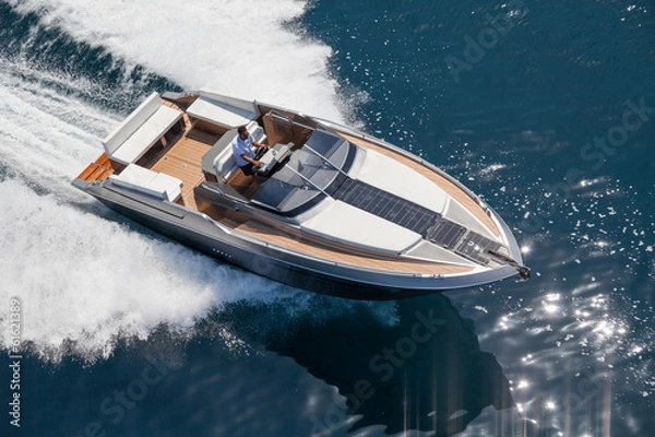 Fototapeta łódź motorowa