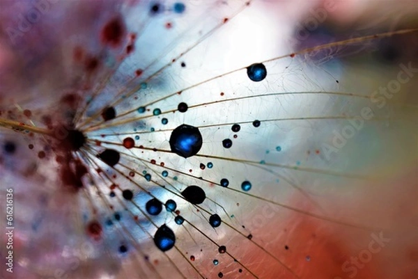 Obraz colorful dandelion seeds