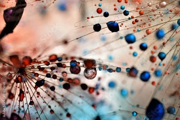 Fototapeta colorful dandelion seeds