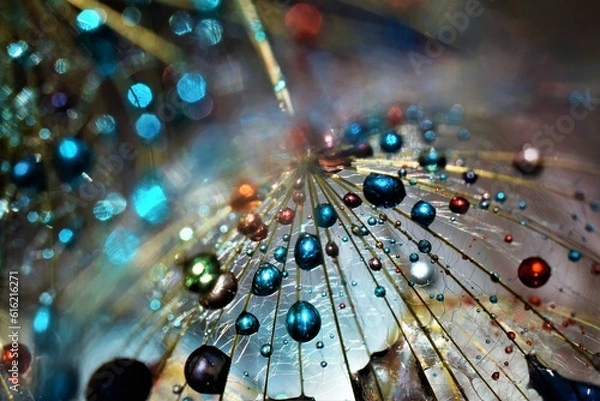 Obraz colorful dandelion seeds