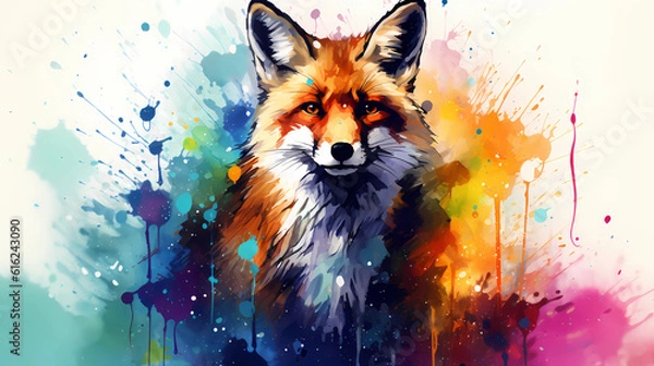 Fototapeta group of fox