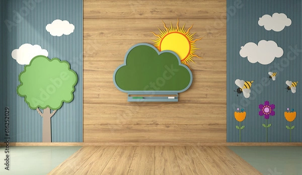 Obraz Empty Colorful kindergarten class without childs