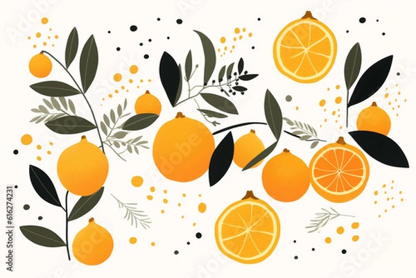 Obraz Orangen Sträucher, Hintergrund