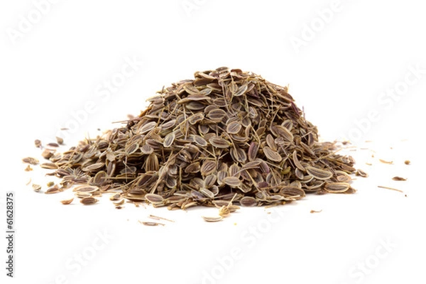 Obraz Heap dill seed isolated on white background