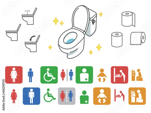 Obraz トイレのイラスト
