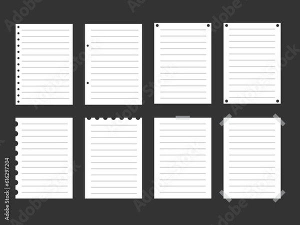 Fototapeta blank notepad template design set