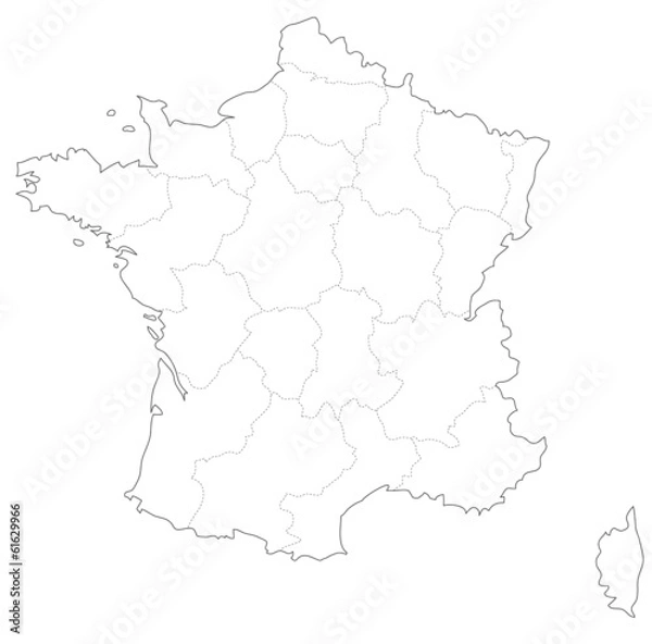 Obraz フランスの地図