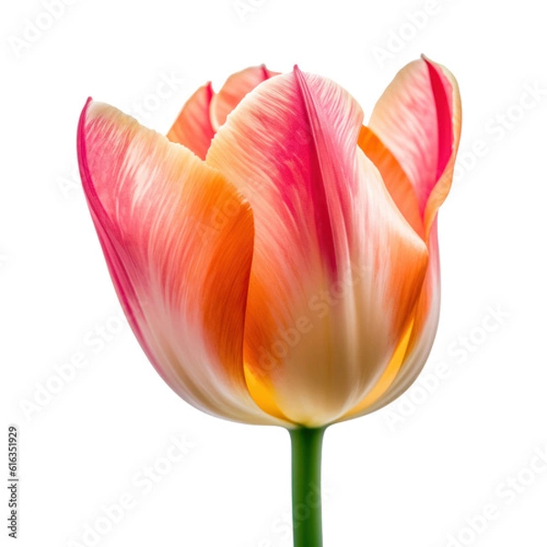 Fototapeta tulip isolated on transparent background cutout