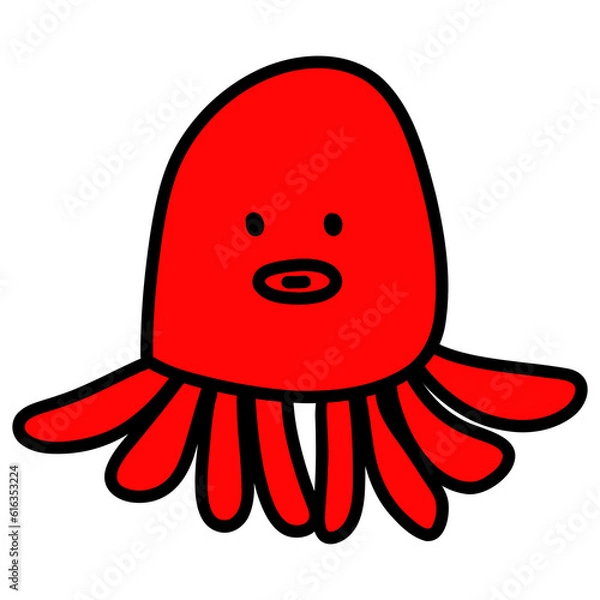 Fototapeta Red squid