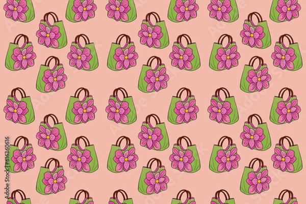 Fototapeta Minimalist print with handbags in different angles