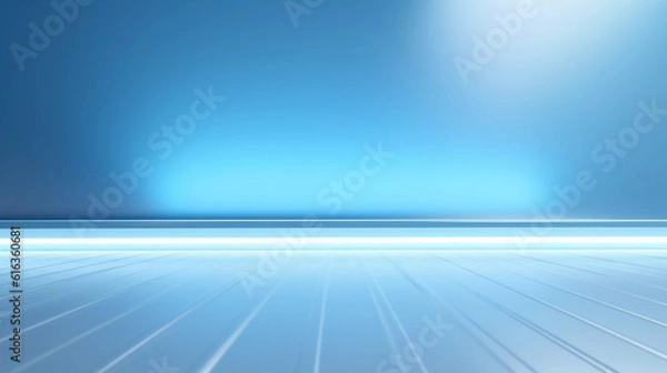 Obraz Abstract futuristic technology background, Minimalistic blue architectural background, modern design for poster, cover, branding, website, product showcase, AI generated.