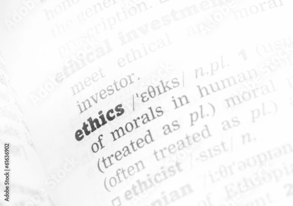 Fototapeta Ethics Dictionary Definition