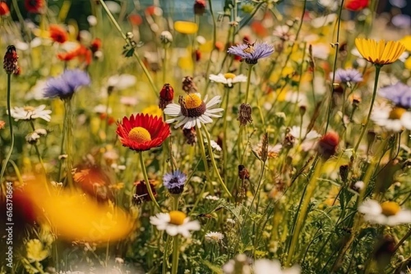 Fototapeta Wildflower Meadow Blossoming Field