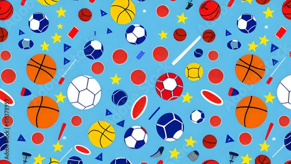 Obraz colorful seamless pattern with balls