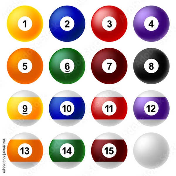 Obraz Billiard ball set