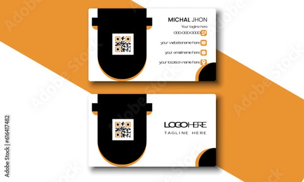 Obraz  Business Card Template Creative and Clean  background .  Construction Business Card and Vector illustration.