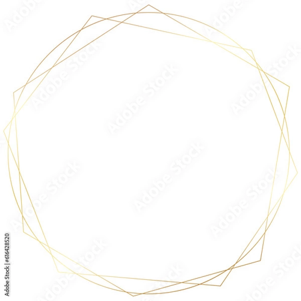 Obraz Gold Round Circle Frame