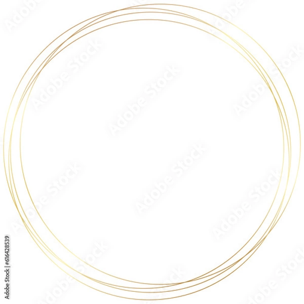 Obraz Gold Round Circle Frame