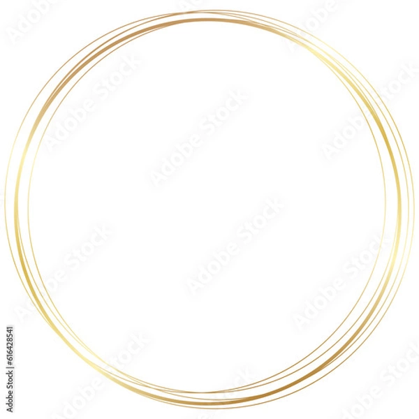Obraz Gold Round Circle Frame