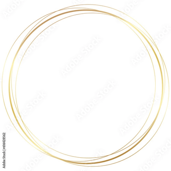 Obraz Gold Round Circle Frame