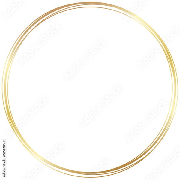 Obraz Gold Round Circle Frame