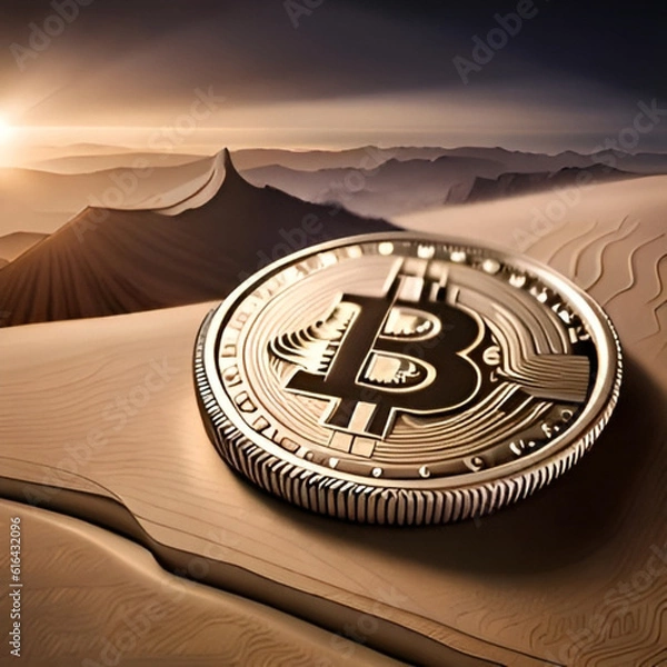 Fototapeta Showcasing the AI-Driven Evolution of Bitcoin Artistry 