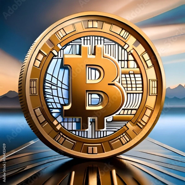Fototapeta Unveiling the Possibilities of AI-Generated Bitcoin Art 