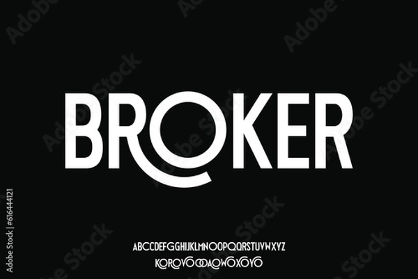 Fototapeta Condensed sans serif display font vector suitable for headline, poster, title, logo and many more