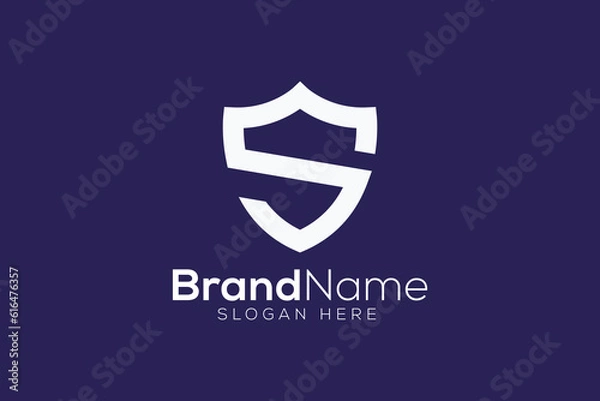 Obraz Letter S shield safe logo design vector template
